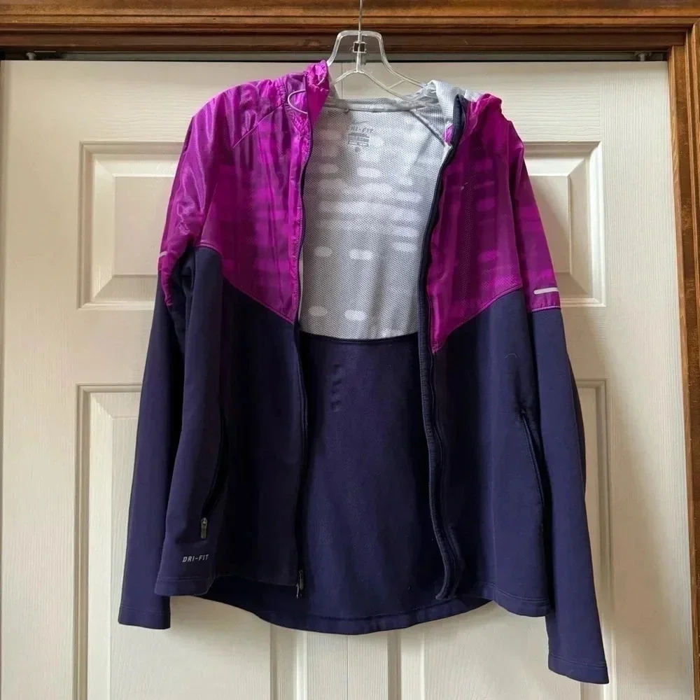 Nike Dri-Fit Full Zip Fanatic Hoodie windbreaker women’s size Large